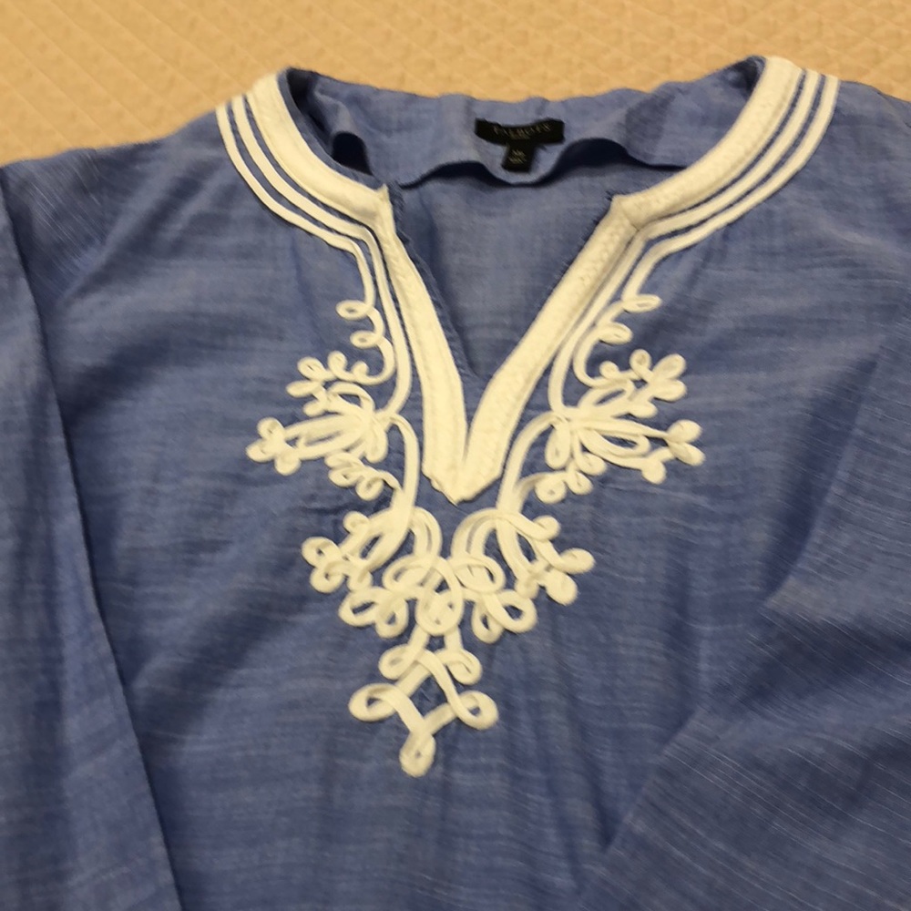 Talbots MP Blue Top - Picture 2 of 4